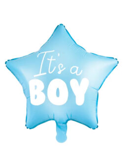 Фольгированный шарик звезда «It's a Boy» 48 см PartyDeco