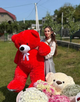 Фото з відгуку покупця про Ведмедик Ветлі 160 см Червоний