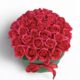 Букет 33шт. красных роз из мыла “Scarlet Facets” - фото №2