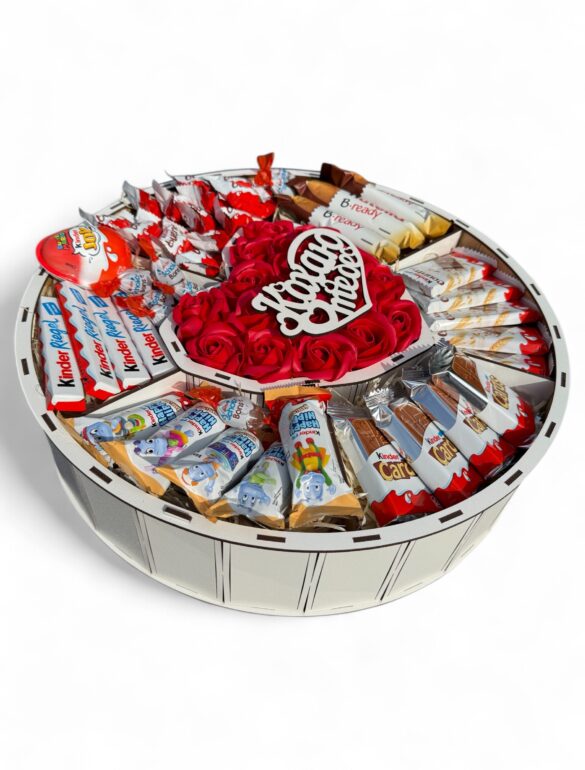 Сладкий подарок бокс «Love in Chocolate» с красными розами №58 - фото №3