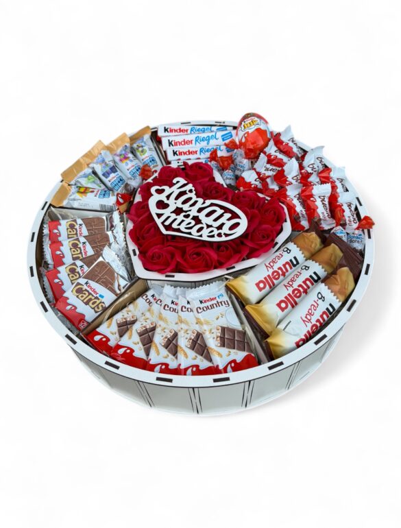 Сладкий подарок бокс «Love in Chocolate» с красными розами №58 - фото №5