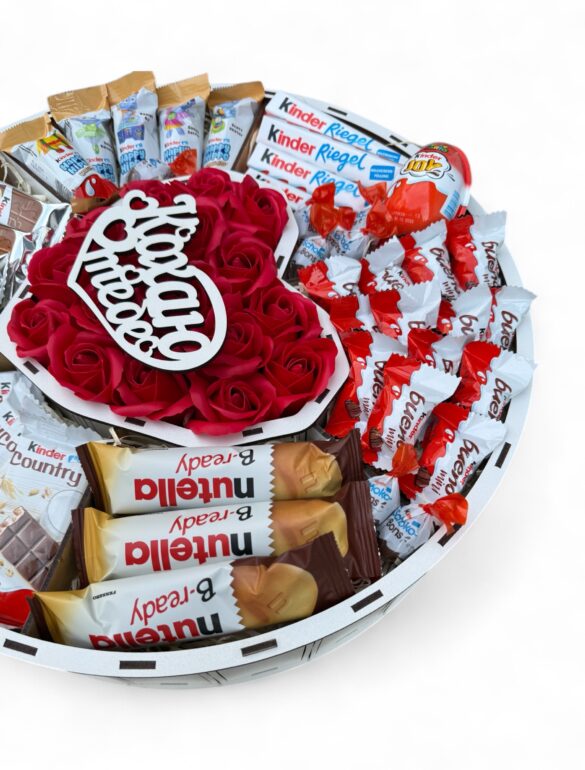 Сладкий подарок бокс «Love in Chocolate» с красными розами №58 - фото №6