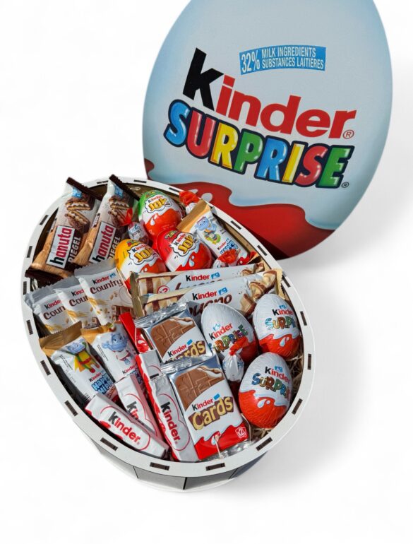 Ведмедик Ветлі 140 см червоний + Солодкий подарунковий бокс Mega Kinder Surprise Box - фото №2