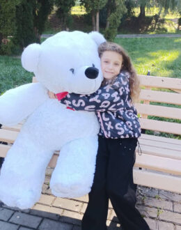 Фото з відгуку покупця про Ведмедик Ветлі 140 см Білий - фото №2