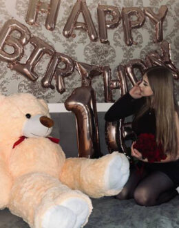 Фото з відгуку покупця про Ведмедик Томік 160 см Бежевий