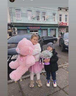 Фото з відгуку покупця про Ведмедик Томік 100 см Рожевий
