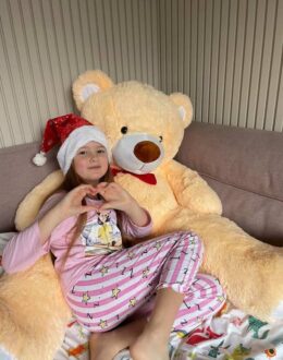 Фото з відгуку покупця про Ведмедик Томік 160 см Бежевий