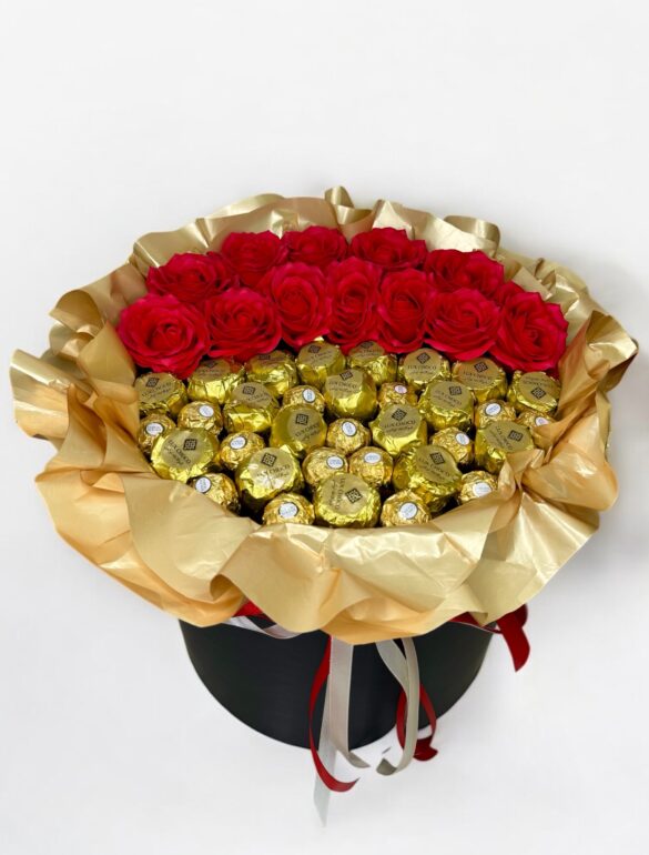 Букет з дубайського шоколаду та Ferrero Rocher «Royal Dubai Bloom» - фото №3