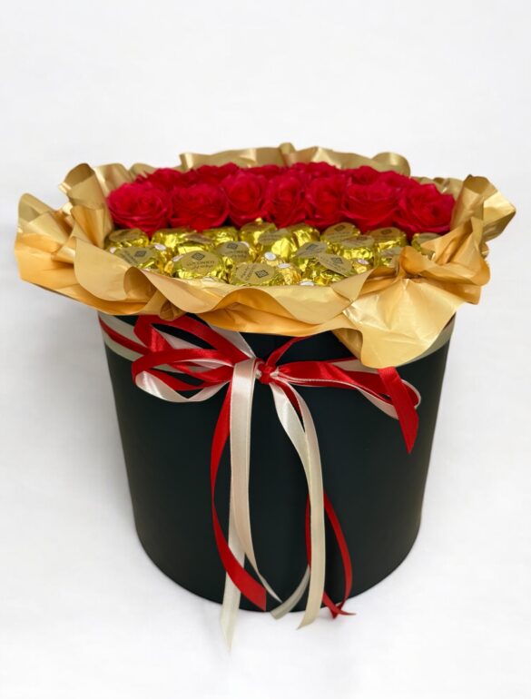 Букет з дубайського шоколаду та Ferrero Rocher «Royal Dubai Bloom» - фото №4