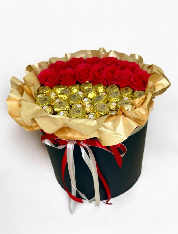 Букет з дубайського шоколаду та Ferrero Rocher «Royal Dubai Bloom» - фото №2