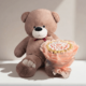 Мишка Ветли 200 см Капучино + Букет из конфет Candy Bloom