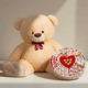 Мишка Томик 200 см Персик + Сладкий бокс с Kinder и Ferrero