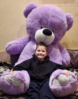 Фото з відгуку покупця про Плюшевий ведмедик Ветлі 200 см, 2 м Фіолетовий