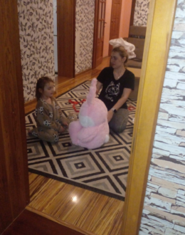 Фото з відгуку покупця про Плюшевий зайка 100 см 1 м Рожевий
