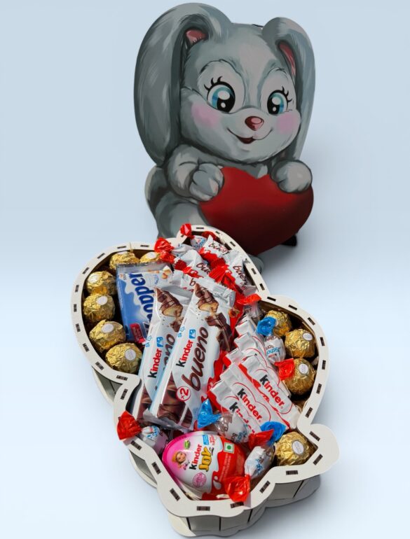 Подарунковий набір бокс «Bunny Choco Mix» №146 - фото №2