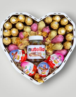 Подарочный набор бокс для нее "Nutella Kinder Heart" №206
