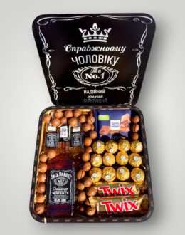 Подарочный набор бокс для него "Whiskey Gold Prestige" №213