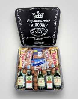 Подарочный набор бокс для него "Jameson & Chocolate Reserve" №199