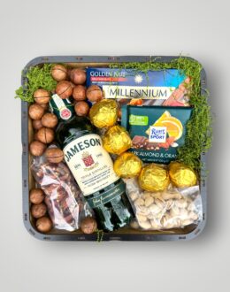 Подарочный набор бокс для него "Whiskey Nut Prestige" №354