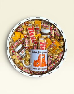 Подарочный набор бокс для нее "Golden Chocolate Mood" №379