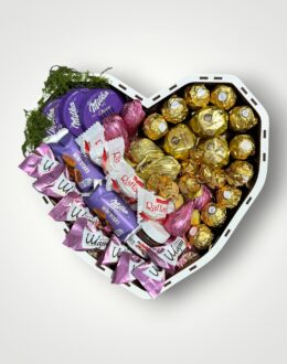 Подарочный набор бокс для нее "Golden Heart Elegance" №301