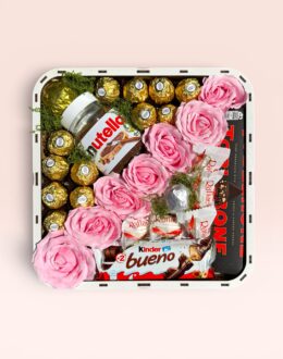 Подарочный набор бокс для нее "Rosy Ferrero Delight" №374