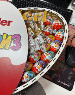 Фото з відгуку покупця про Подарунковий бокс PREMIUM Kinder Сюрприз XXL №67