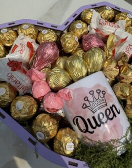 Фото з відгуку покупця про Подарунковий набір бокс для неї “Queen’s Golden Heart” №338
