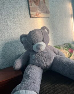 Фото из отзыва покупателя о Мишка Томик 160 см Серый