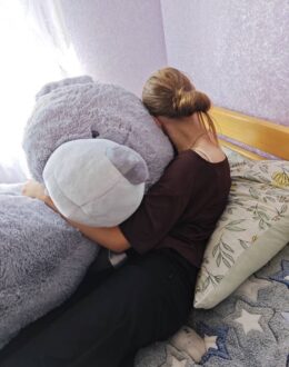 Фото з відгуку покупця про Ведмедик Ветлі 200 см Сірий - фото №1