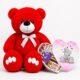 Ведмедик Ветлі 140 см червоний + Подарунковий солодкий бокс Teddy