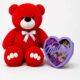Ведмедик Ветлі 140 см червоний + Подарунковий набір-бокс Love Sweets Deluxe