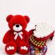 Ведмедик Ветлі 140 см червоний + Солодкий подарунок ChocoLove Box