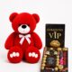 Ведмедик Ветлі 140 см червоний + Чоловічий подарунковий бокс VIP Gentleman