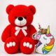 Ведмедик Ветлі 140 см червоний + Подарунковий набір-бокс Kinder Unicorn