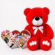 Ведмедик Ветлі 140 см червоний + Подарунковий набір-бокс для неї Double Love Box