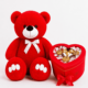 Ведмедик Ветлі 140 см червоний + Подарунковий набір-бокс для неї Red Heart Sweet Luxury