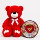 Ведмедик Ветлі 140 см червоний + Подарунковий набір-бокс для неї Romantic Kinder Treasure