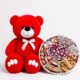 Ведмедик Ветлі 140 см червоний + Подарунковий набір-бокс для неї Teddy Love Box