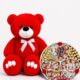 Ведмедик Ветлі 140 см червоний + Подарунковий набір-бокс для неї Sweet Surprise Deluxe